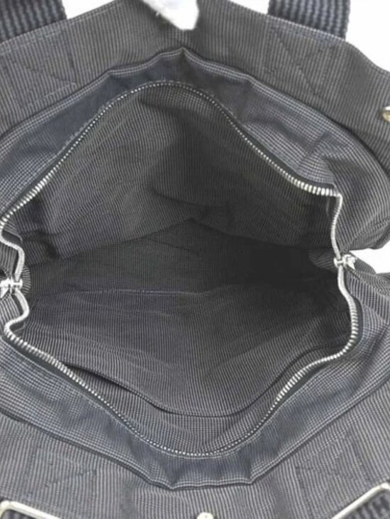 Auth HERMES Sac Ado PM Backpack Dark Gray Canvas/Silvertone - e61292g main image 5